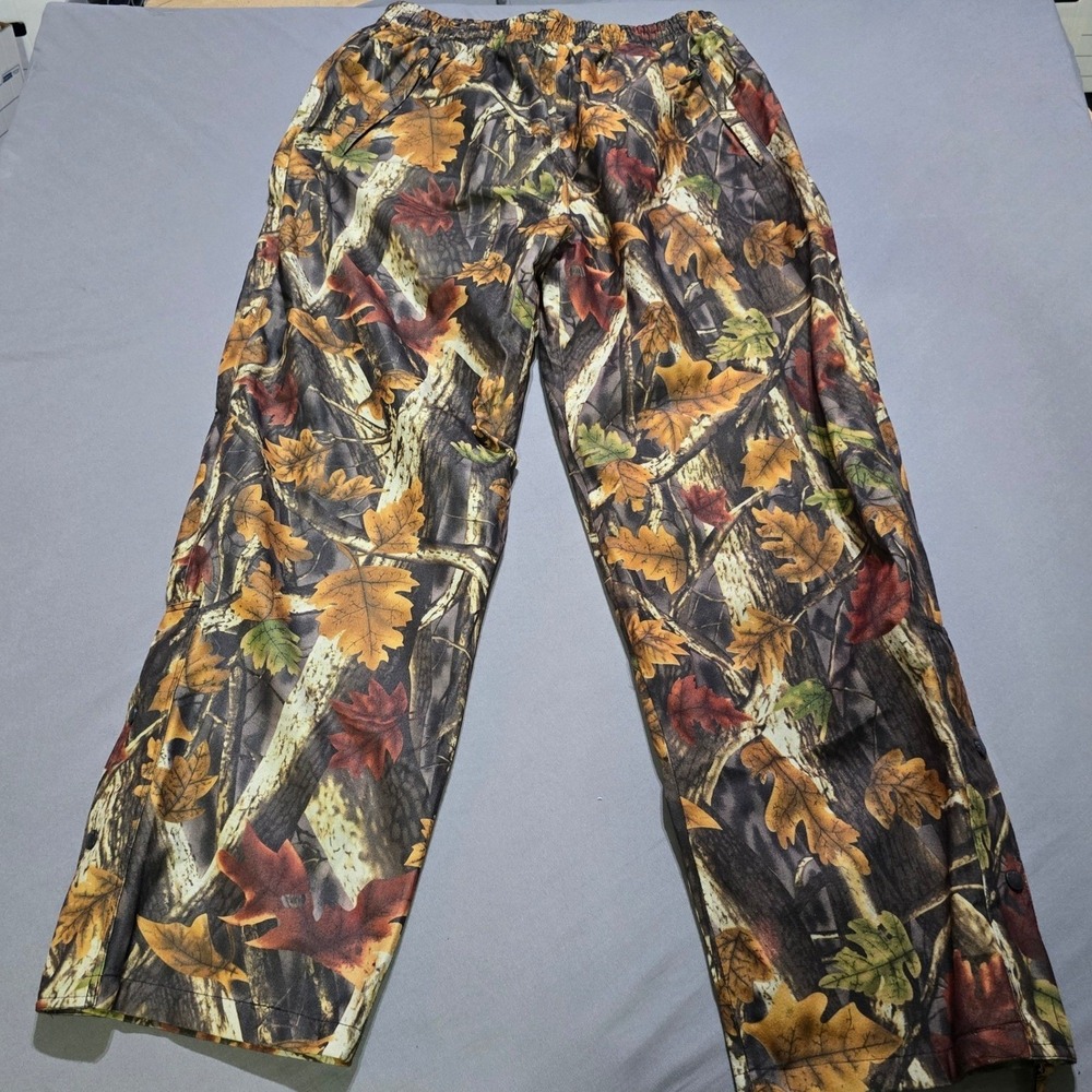 Master Sportsman Camo Pants Mens 2XL Brown Leaf Print Mesh Lined Rugged Outdoor